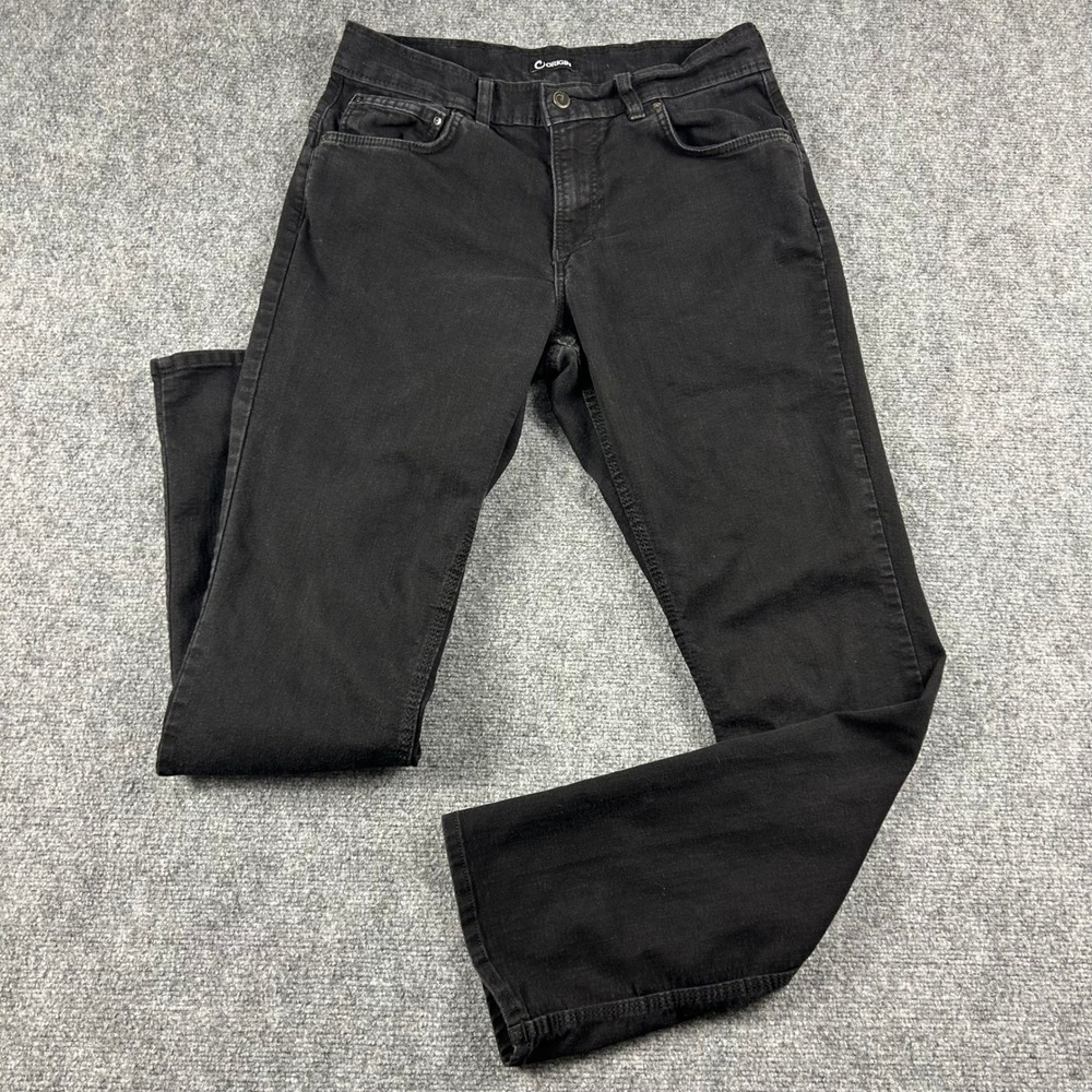 Origin Straight Jeans Mens 32x34 Black Made in USA Stretch Denim Delta 68